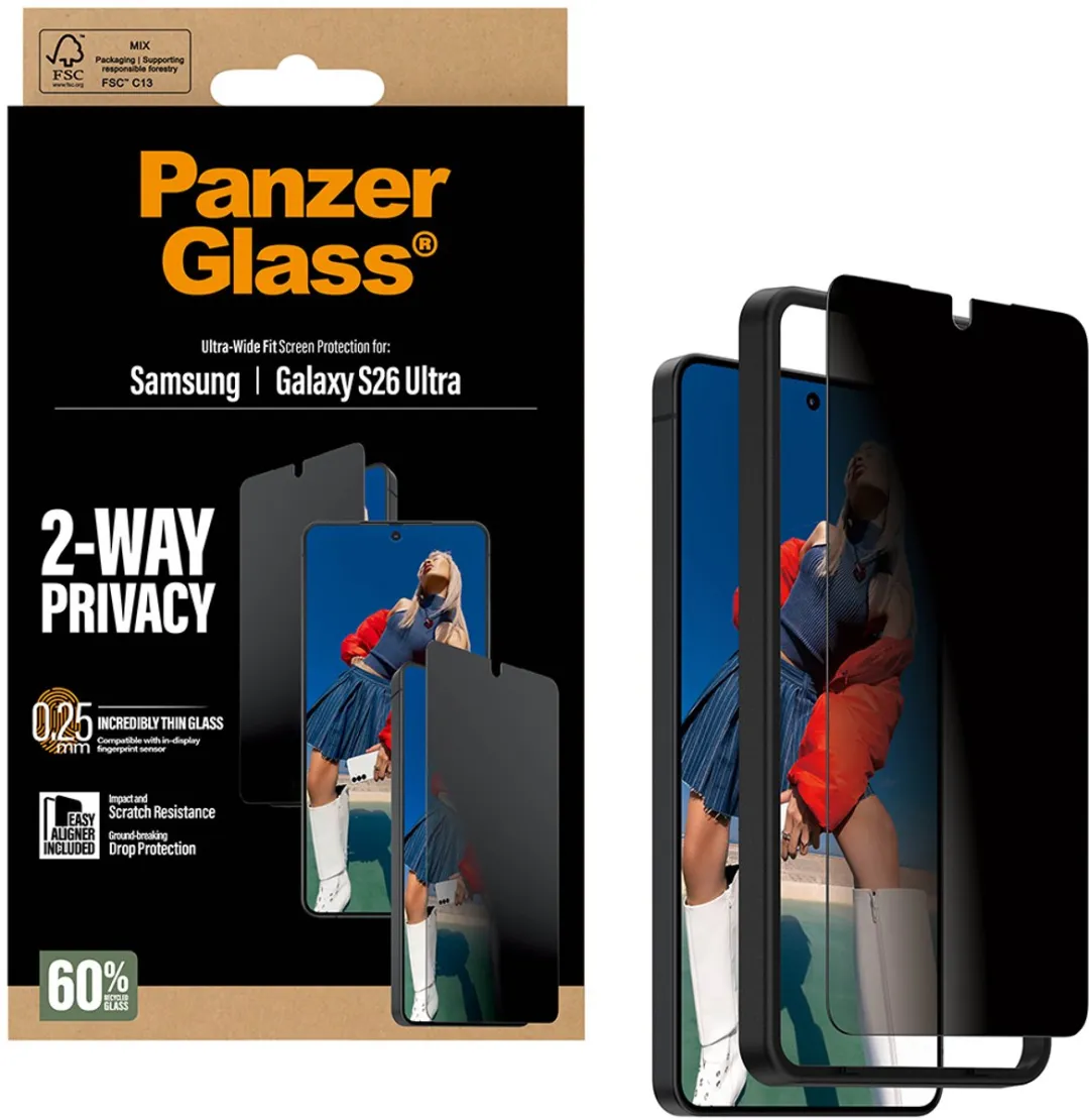 PanzerGlass PG50721 Privacy Screenprotector - Samsung Galaxy S26 Ultra - Zwart - afbeelding 6 van 6