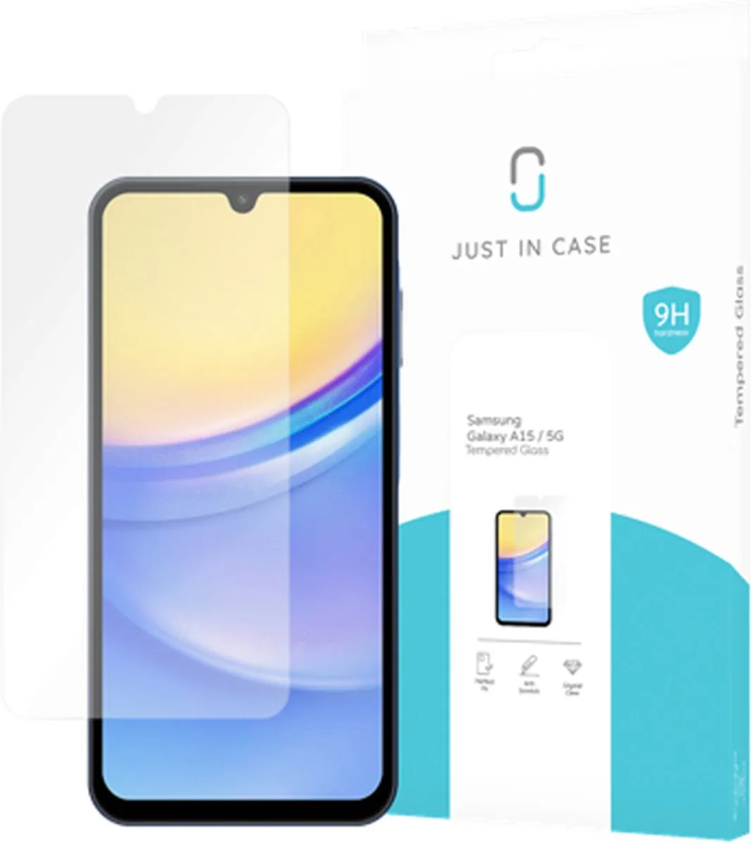 Just in Case Cazy Screenprotector Samsung Galaxy A15 - Gehard Glas