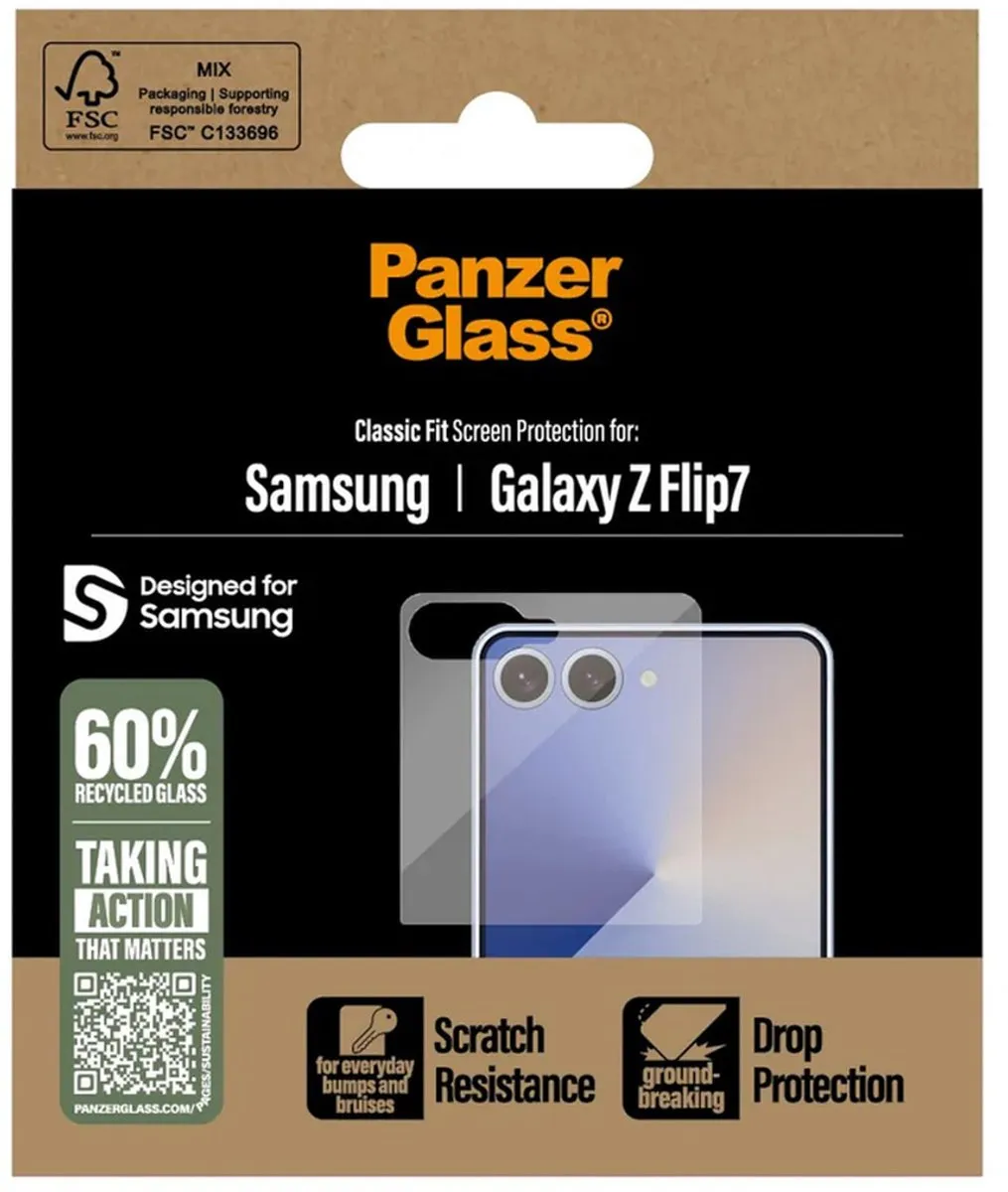 PanzerGlass Ultra Wide Fit PG41053 Screenprotector - Samsung Galaxy Z Flip 7