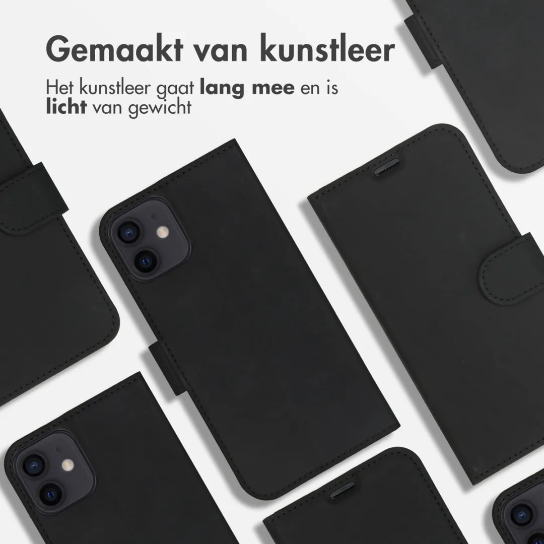Accezz Hoesje iPhone 12 Pro/12 Wallet Softcase - Zwart
