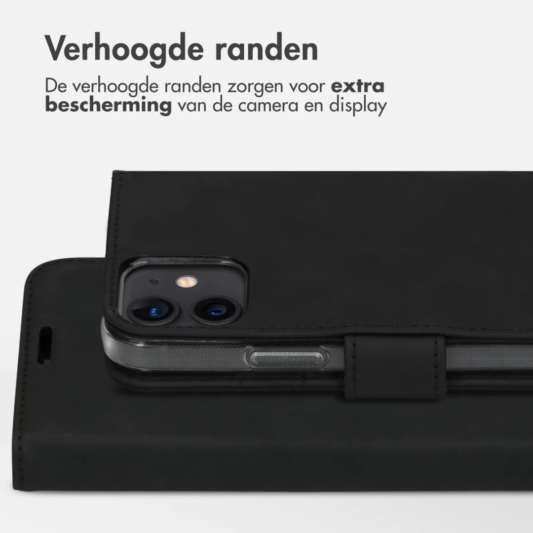 Accezz Hoesje iPhone 12 Pro/12 Wallet Softcase - Zwart