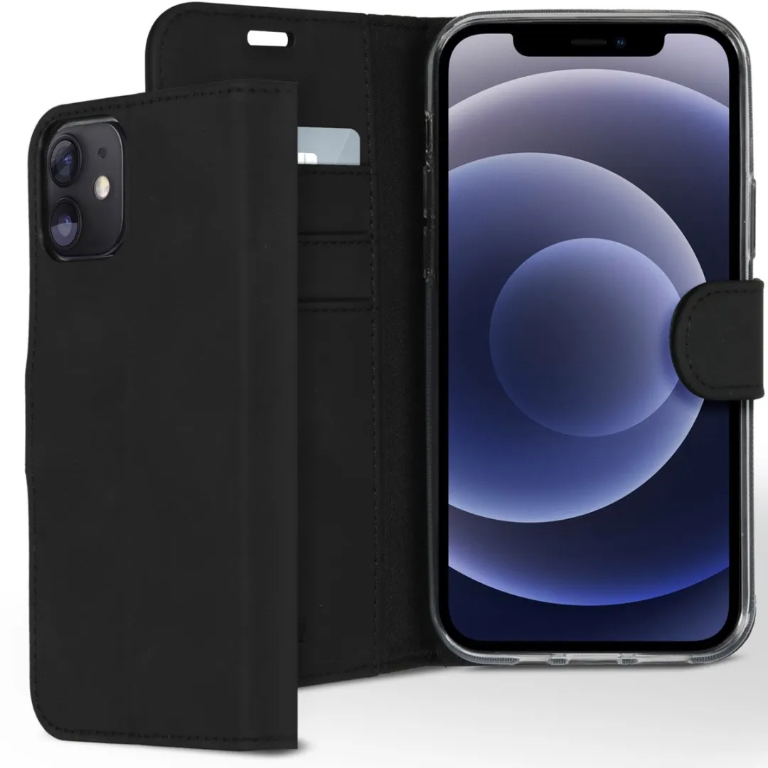 Accezz Hoesje iPhone 12 Pro/12 Wallet Softcase - Zwart