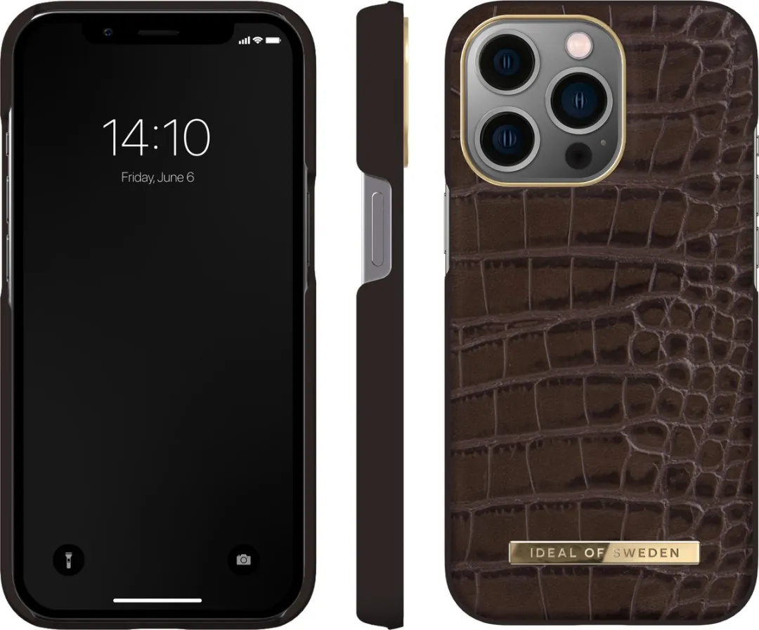 iDeal of Sweden Atelier Case iPhone 13 Pro - Deep Walnut Croco - afbeelding 3 van 5