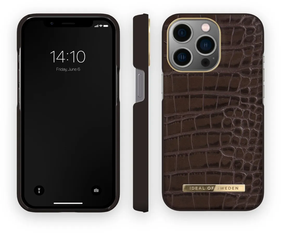 iDeal of Sweden Atelier Case iPhone 13 Pro - Deep Walnut Croco - afbeelding 4 van 5