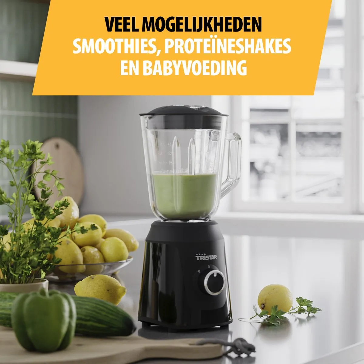 Tristar BL-4482 Blender 350W - 1L - Zwart - afbeelding 6 van 6