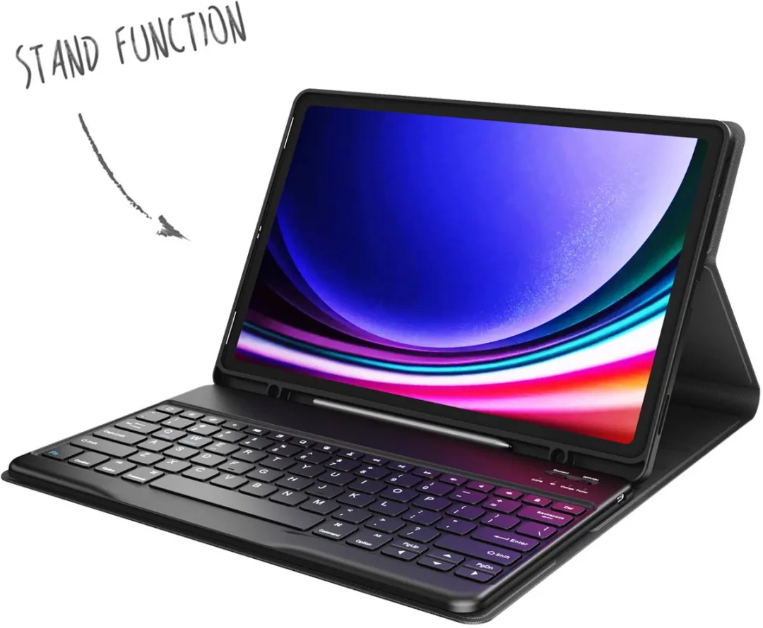 Accezz QWERTY Bluetooth Keyboard Bookcase SH00081301 - Zwart