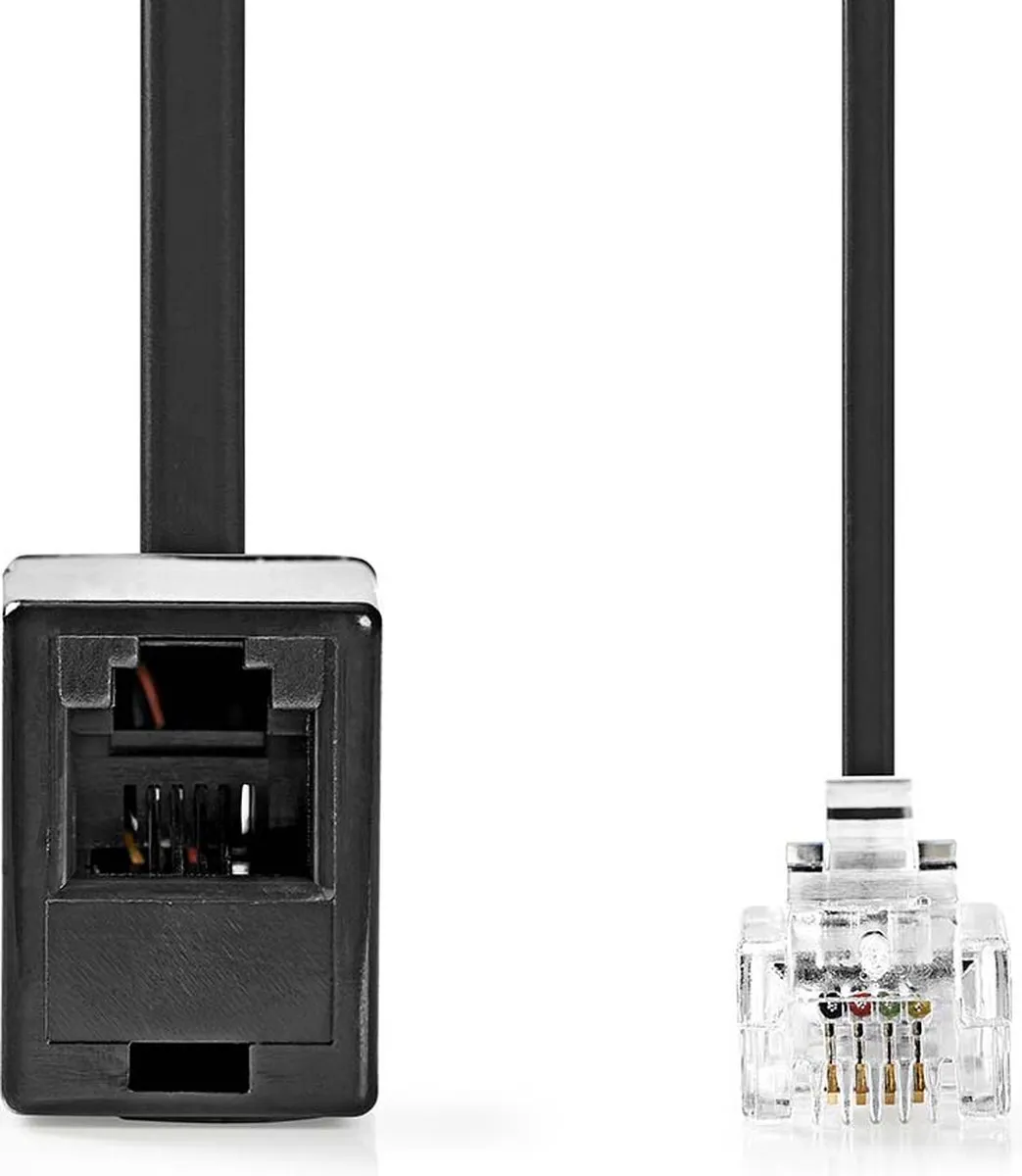 Nedis TCGP90205BK100 Telecomkabel RJ11