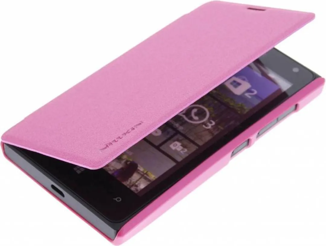 Nillkin Sparkle Slim Booktype Hoes Microsoft Lumia 435 - M43522743405 - Roze