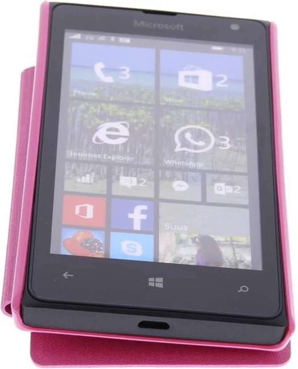 Nillkin Sparkle Slim Booktype Hoes Microsoft Lumia 435 - M43522743405 - Roze