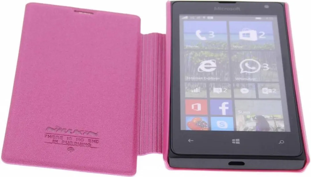 Nillkin Sparkle Slim Booktype Hoes Microsoft Lumia 435 - M43522743405 - Roze