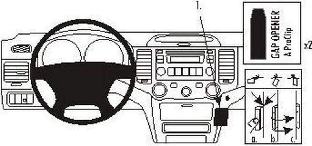 Brodit ProClip Houder Kia Magentis/Optima 2006-2010 - 853917
