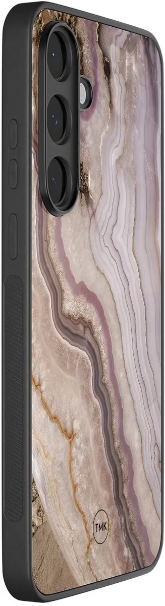Casevibes S25FE TPU Hoesje - Geel - Blush Marble