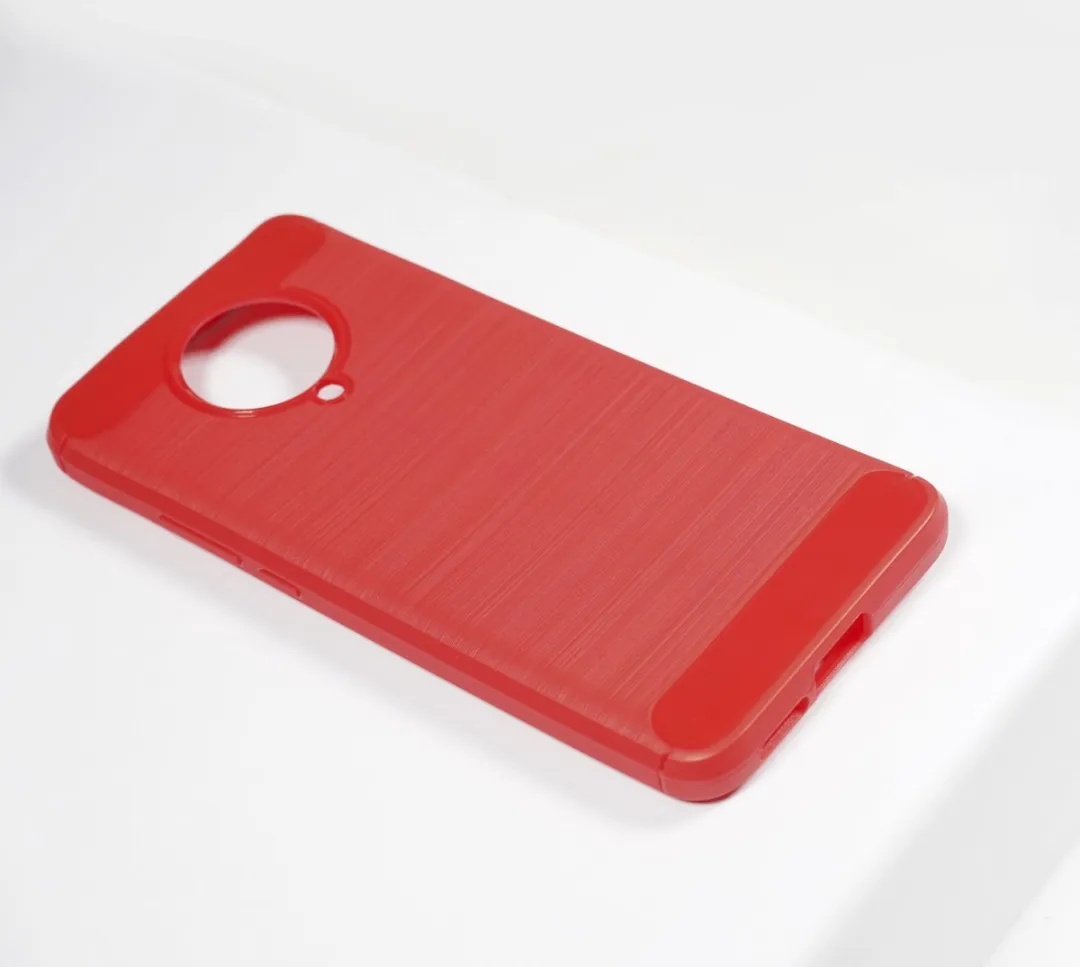 BMAX Carbon Hoesje BMAX95257982 - Rood - Xiaomi Poco F2 Pro