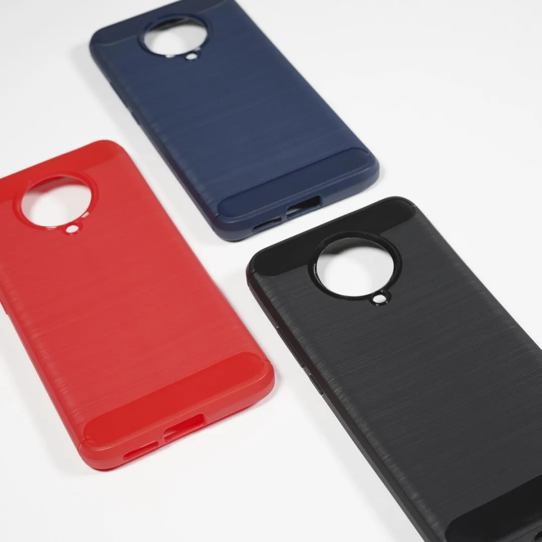 BMAX Carbon Hoesje BMAX95257982 - Rood - Xiaomi Poco F2 Pro