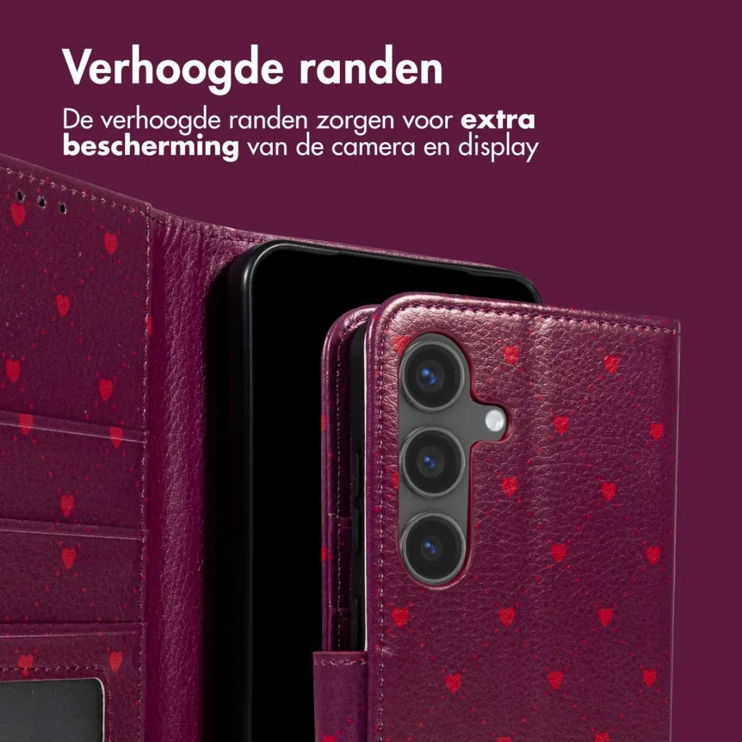 Imoshion Bookcase Hoesje Samsung Galaxy S25 - 3 Pasjes - Rood