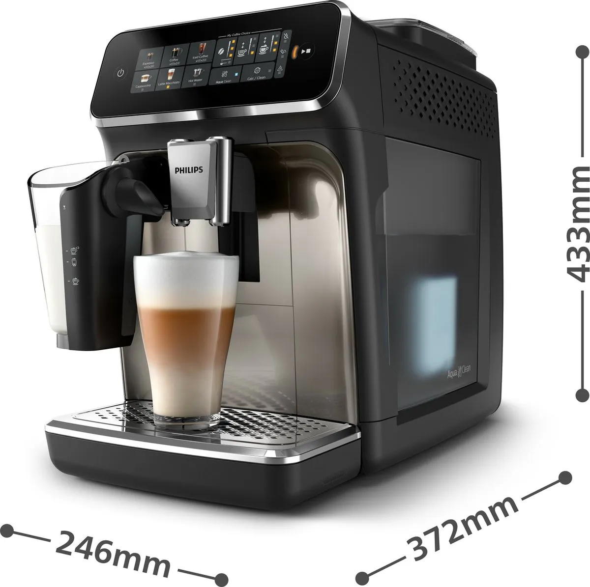 Philips 3300 Series EP3347/90 Espressomachine - 5 Koffievarianten - Zwart/Chroom