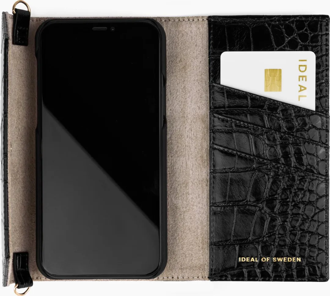 iDeal of Sweden IDCCAW21-I2267-334 Cassette Clutch - Apple iPhone 14 Plus - Black Croco - afbeelding 4 van 4