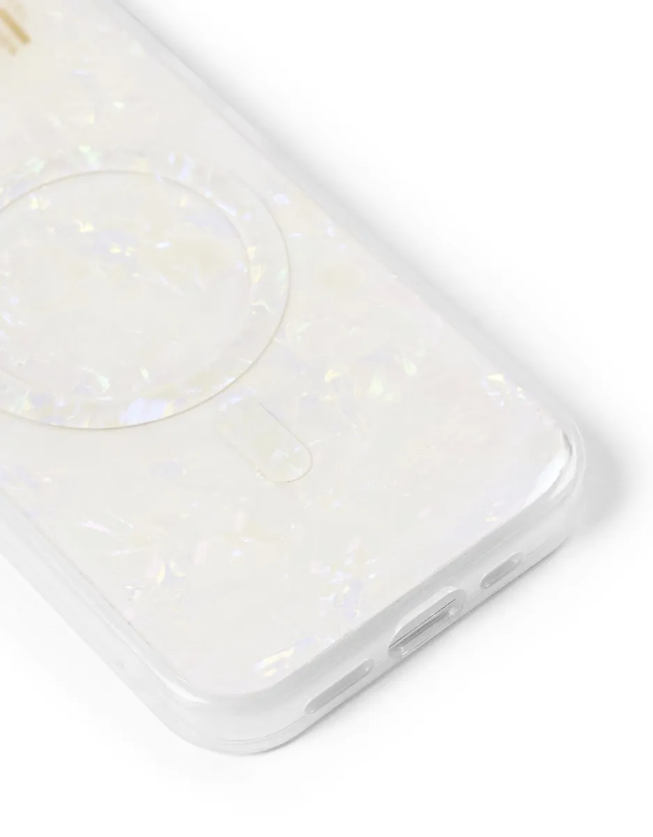 iDeal of Sweden Pearlised Case iPhone 13/14/15 - Wit - MagSafe