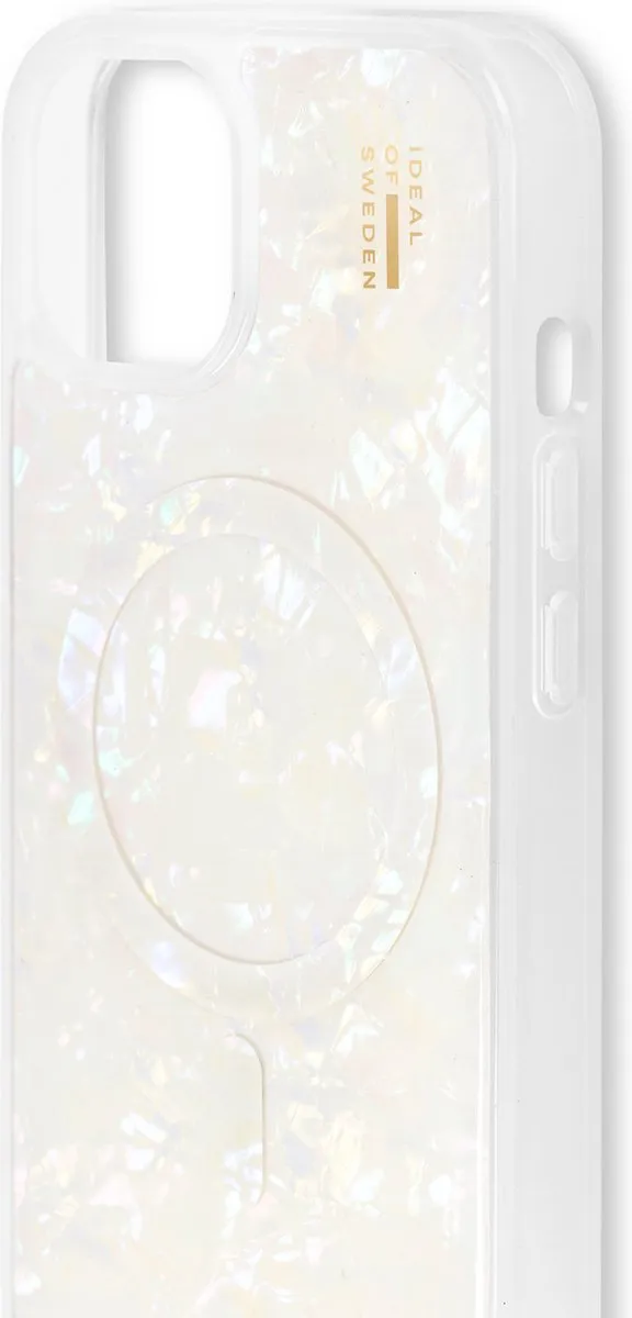 iDeal of Sweden Pearlised Case iPhone 13/14/15 - Wit - MagSafe