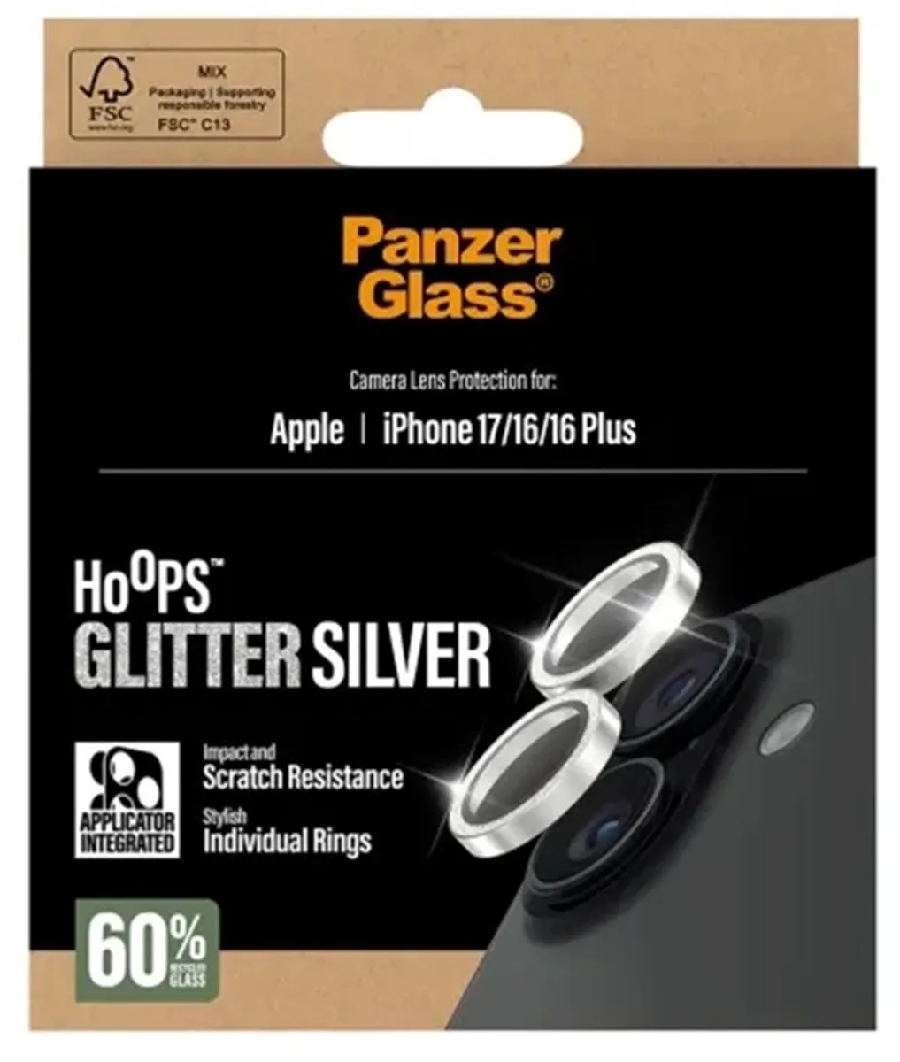 PanzerGlass PG32465 Camera Protector iPhone 17 - Glitter Zilver