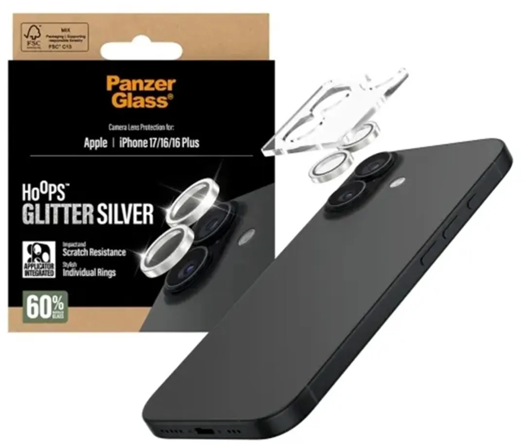 PanzerGlass PG32465 Camera Protector iPhone 17 - Glitter Zilver