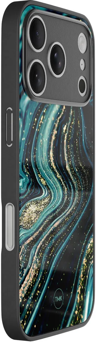 Casevibes iPhone 17 Pro Hoesje - Blauw Marmer - A/i17P/glas/030