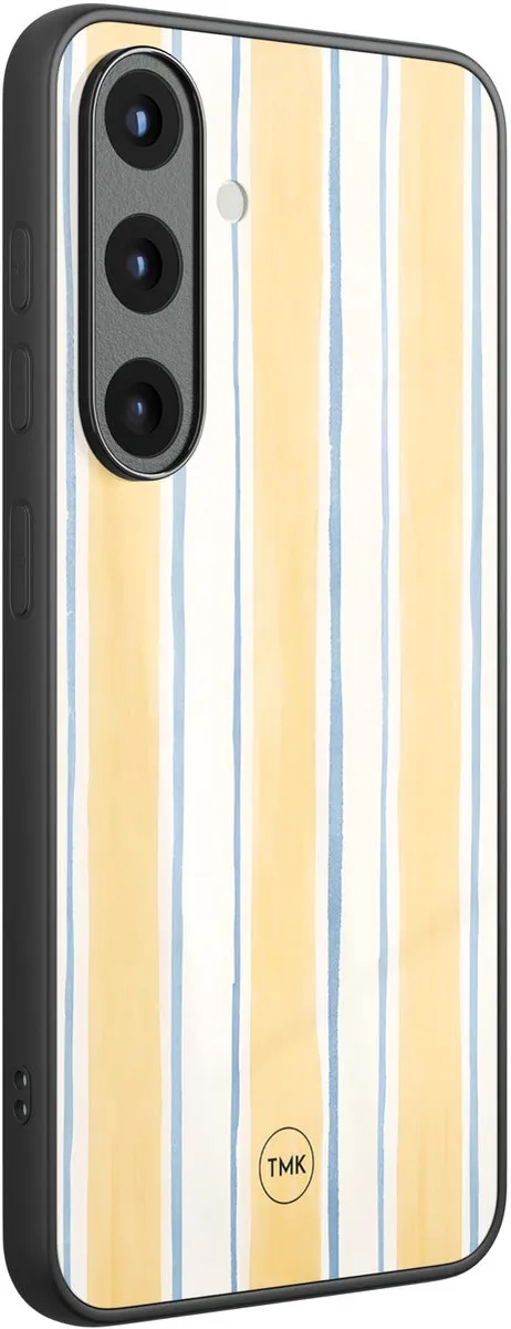 Casevibes Hoesje Samsung Galaxy S25 - Gestreept Geel - TPU Luxe Case