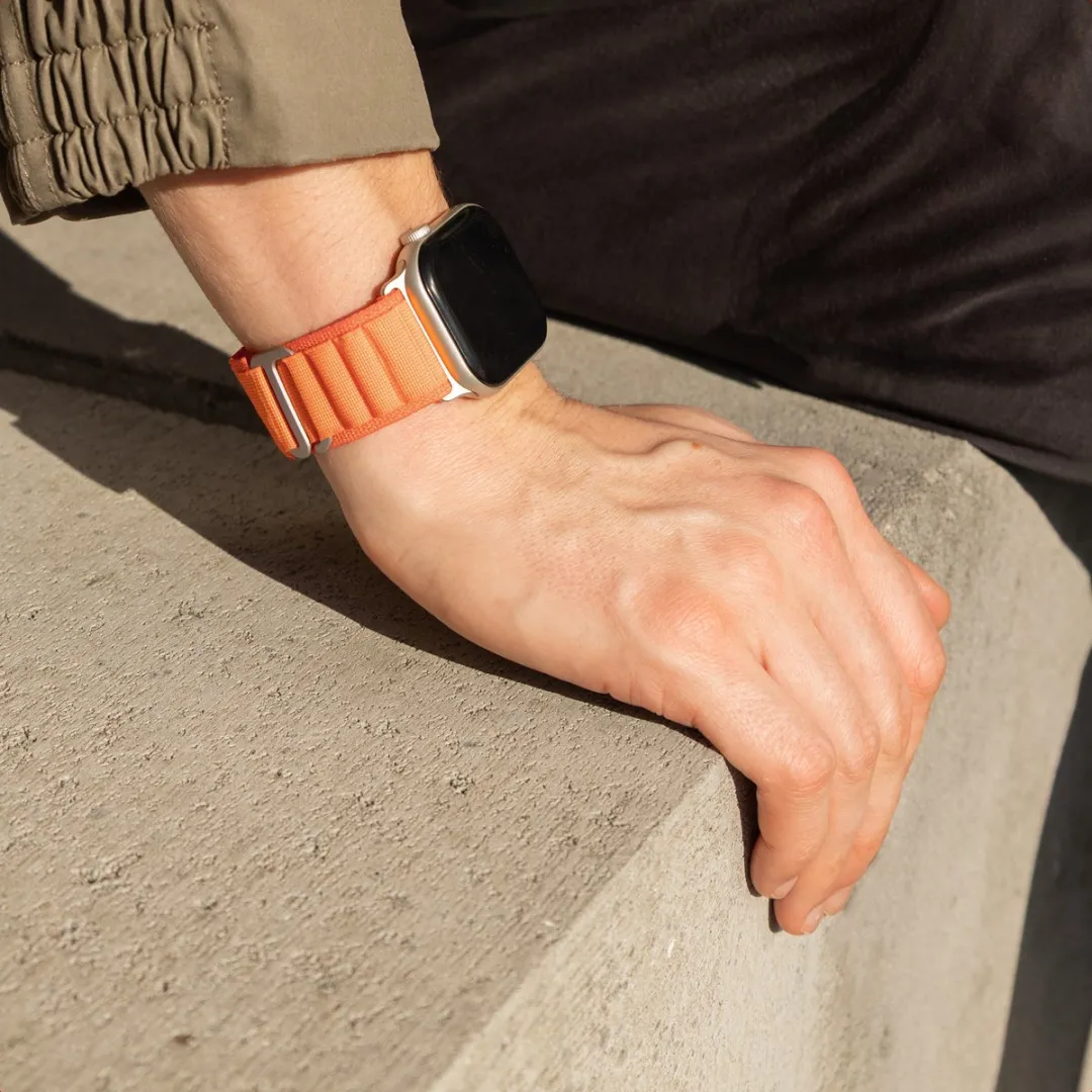 Accezz Nylon Bandje Apple Watch 44-49mm - Oranje