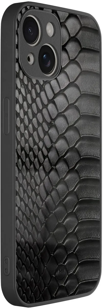 Casevibes iPhone 13 Hoesje - Zwart - Slangenprint