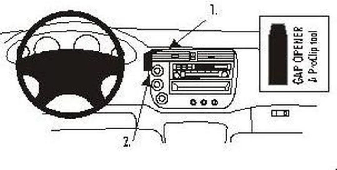 Brodit ProClip 852903 Houder - Zwart - Honda Civic 2001-2005 - afbeelding 2 van 2