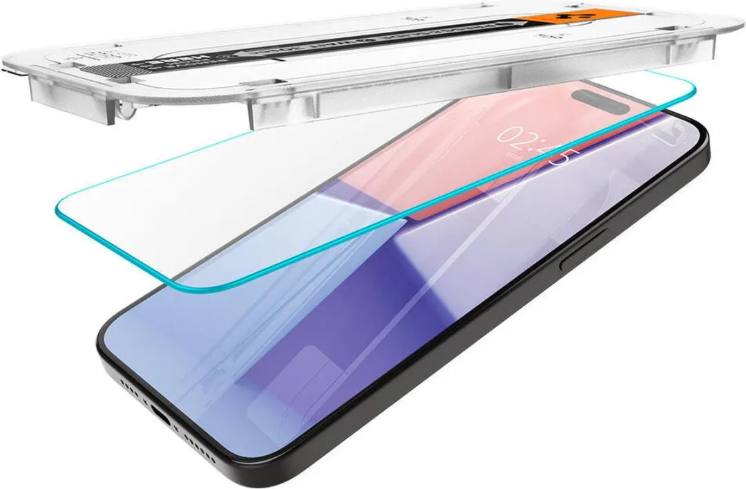 Spigen EZ Fit GLAS.tR iPhone 15 Pro Max Schermbeschermer - 9H - Transparant