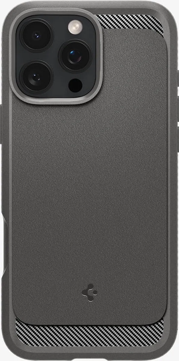 Spigen Rugged Armor MagFit iPhone 16 Pro Hoesje - Grijs