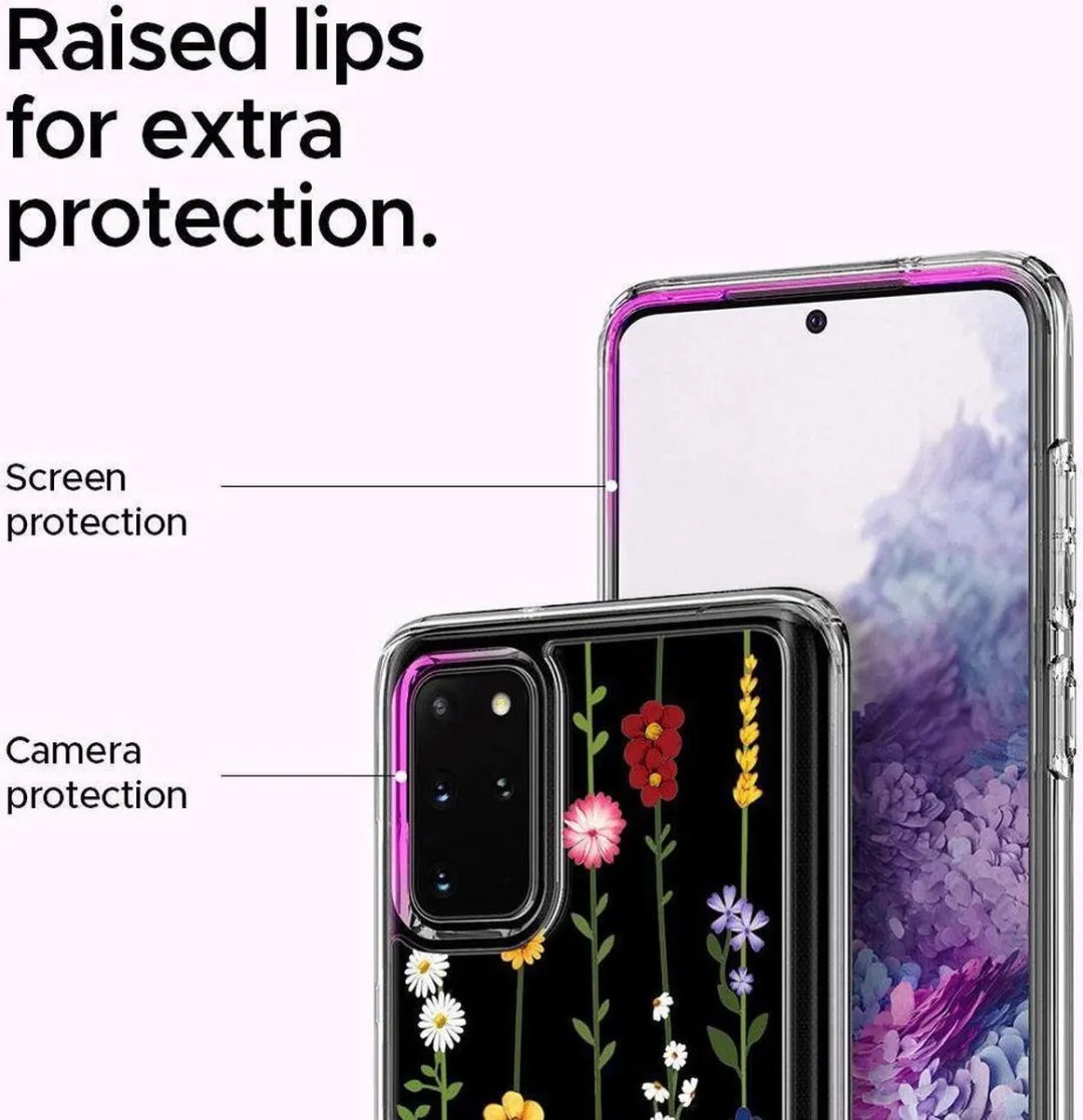 Spigen Ciel Flower Garden Hoesje ACS00763 - Samsung Galaxy S20 Plus - Transparant - afbeelding 6 van 6