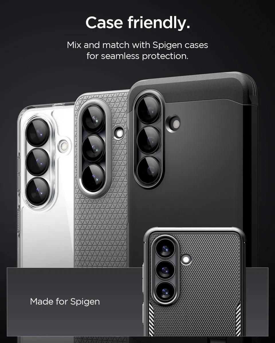 Spigen Optik Pro EZ Fit Lens Protector - Samsung Galaxy S26 Plus - 2 Stuks - Zwart