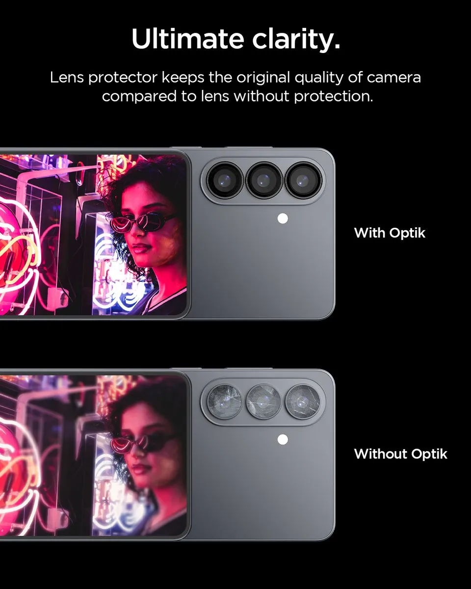 Spigen Optik Pro EZ Fit Lens Protector - Samsung Galaxy S26 Plus - 2 Stuks - Zwart