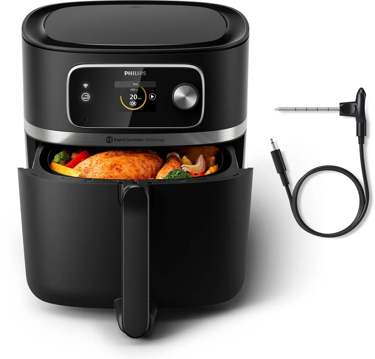 Philips 7000 Series HD9880/90 Airfryer Combi XXL - 8.3L - Zwart