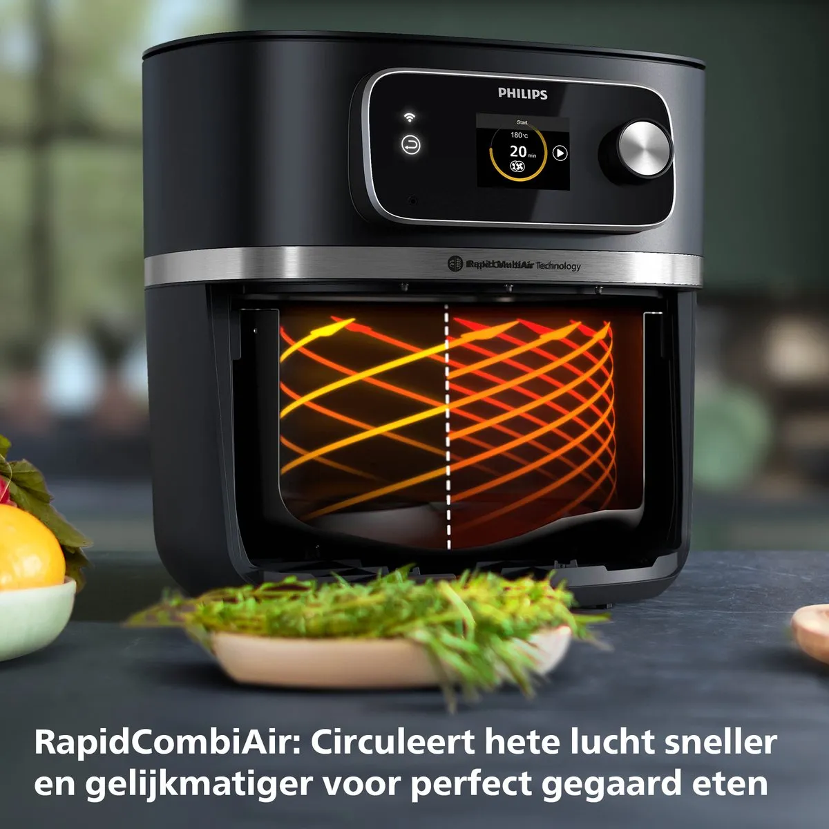 Philips 7000 Series HD9880/90 Airfryer Combi XXL - 8.3L - Zwart