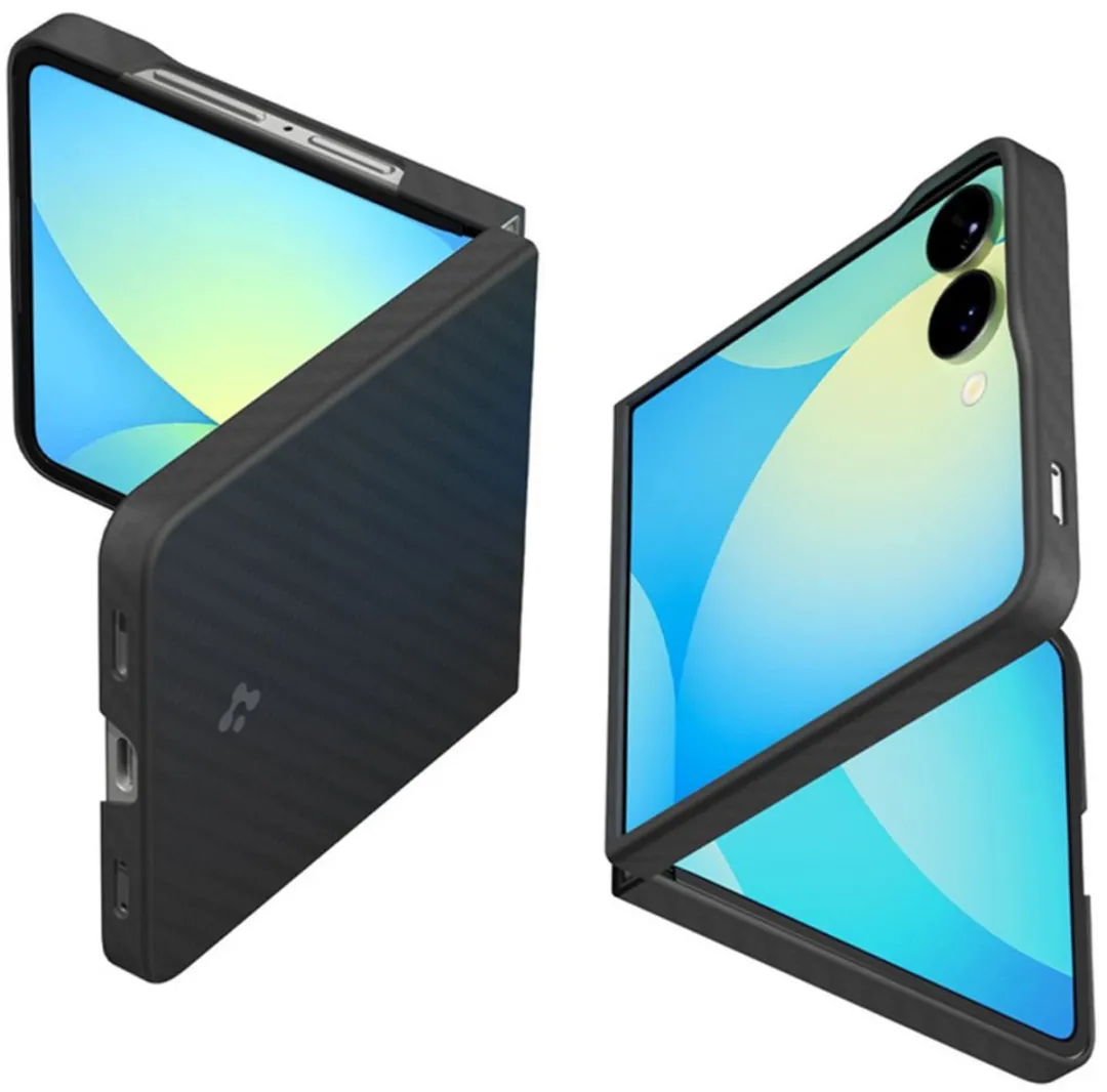 Spigen Airskin Aramide Hoesje Samsung Galaxy Z Flip 7 - Zwart