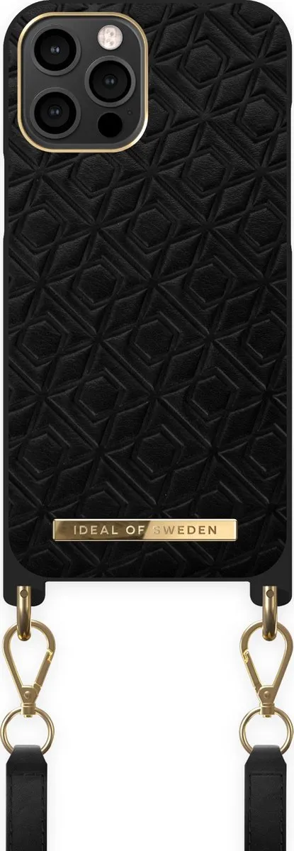 iDeal of Sweden iPhone 12/12 Pro Necklace Case Embossed Black