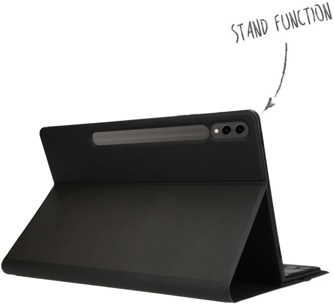 Accezz Tablethoes Galaxy Tab S9 Plus - Bluetooth Toetsenbord - Zwart