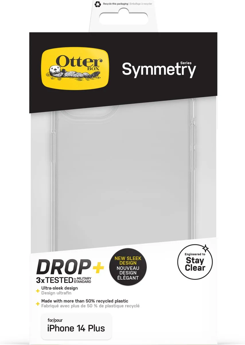 OtterBox Symmetry Clear Case iPhone 14 Plus - Transparant