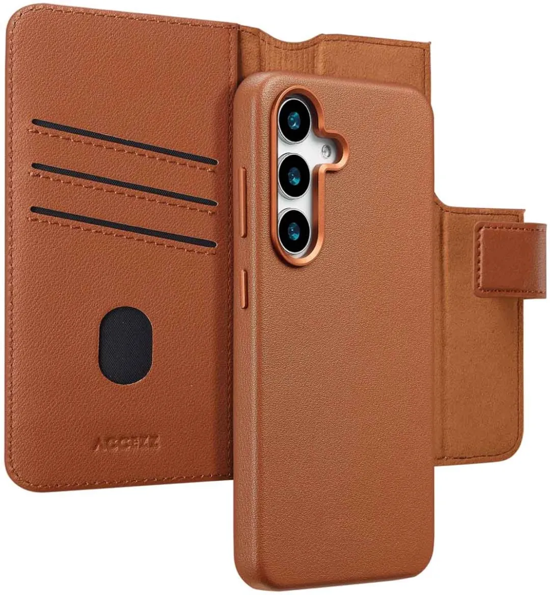 Accezz Galaxy S25 Hoesje 2-in-1 Leather Bookcase