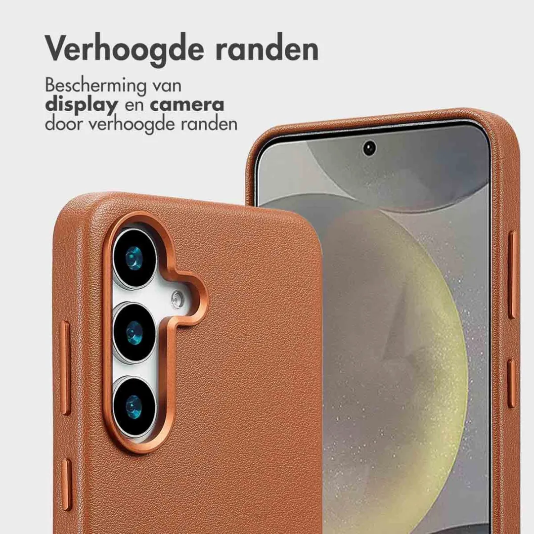 Accezz Galaxy S25 Hoesje 2-in-1 Leather Bookcase - Bruin