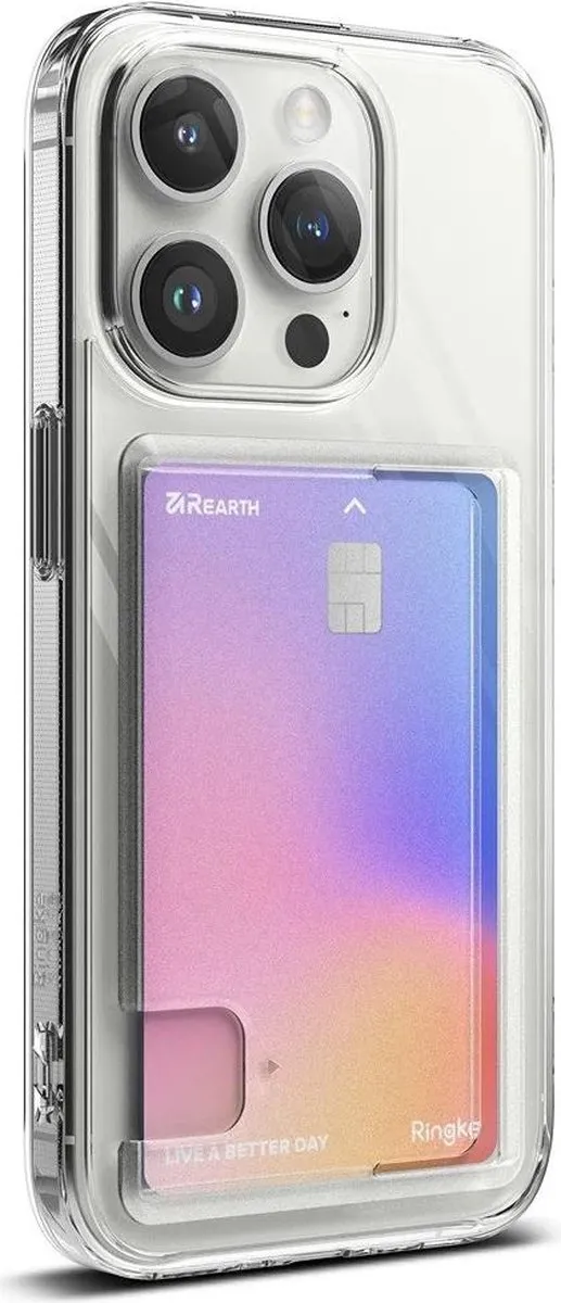 Ringke Fusion Card Hoesje iPhone 15 Pro - Transparant