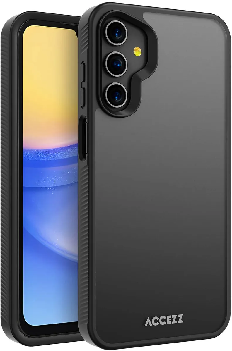 Accezz Hoesje Samsung Galaxy A15 Frosted Backcover - Zwart