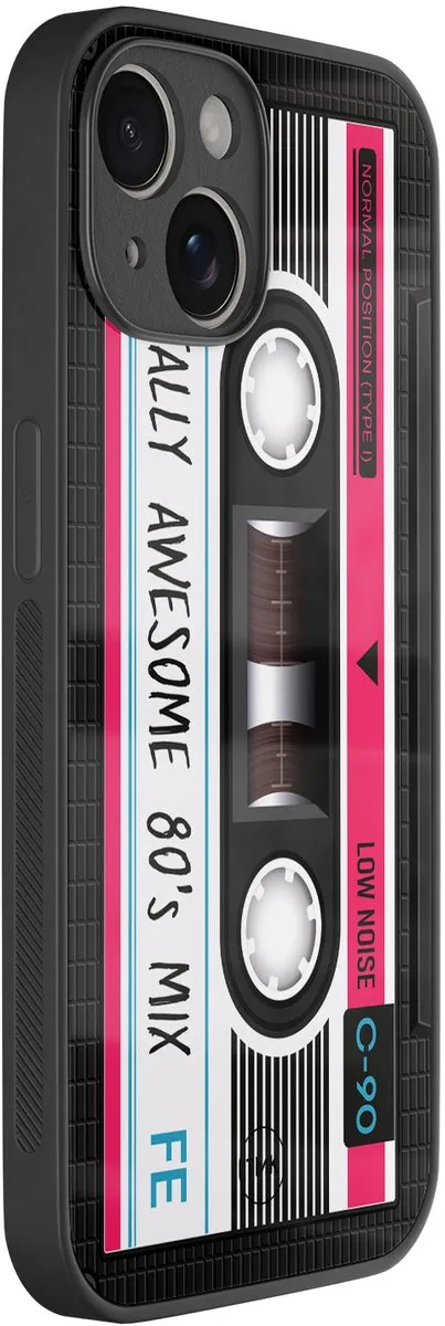 Casevibes iPhone 14 Hoesje - Zwart - Cassette