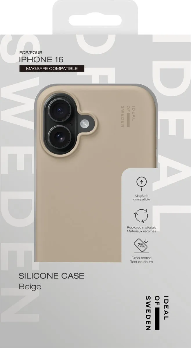 iDeal of Sweden iPhone 16 Silicone Hoes - Beige - MagSafe