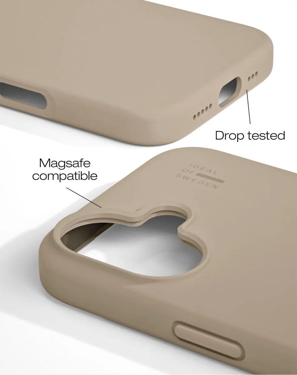 iDeal of Sweden iPhone 16 Silicone Hoes - Beige - MagSafe
