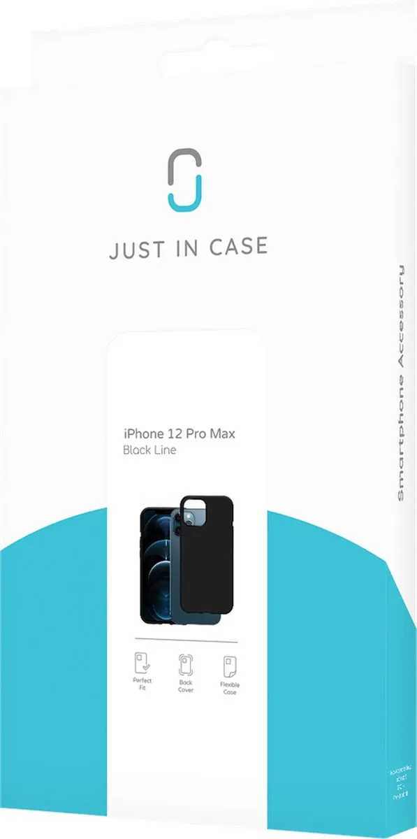 Just in Case Soft TPU Hoesje iPhone 12 Pro Max - Zwart