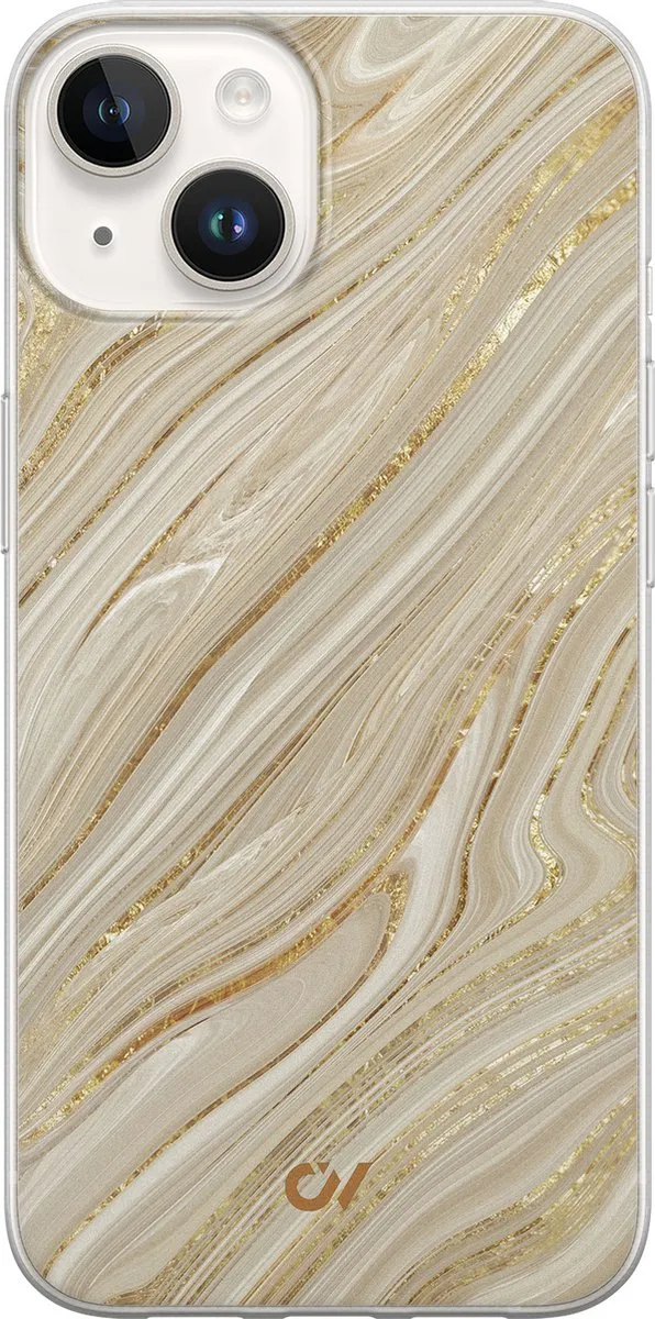 Casevibes Hoesje iPhone 14 Golden Marble